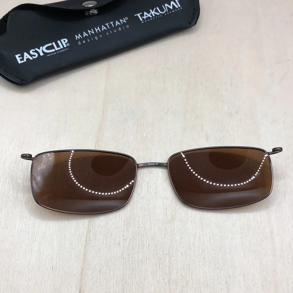 Takumi Clip On Sunglasses Easy Clip Manhattan Soft Case Model  PX903/10